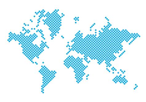 Dotted World Map Map World Map Map Vector
