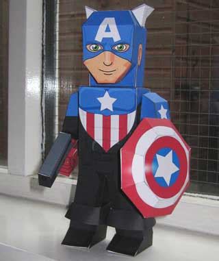 Paperkraft Net Captain America Papercraft Bucky Variant