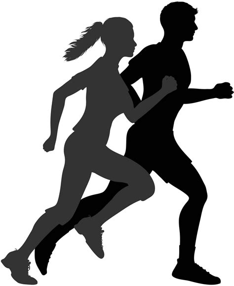 Download Exercise Free Photo Png Man And Woman Running Silhouette
