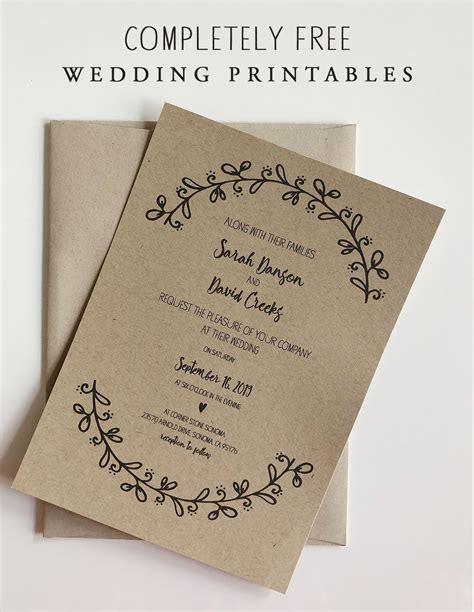 Free Printable Rustic Wedding Invitation Suite Edit Your Name And Info And Print Beach Wedding