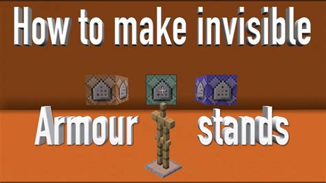 Invisible Armour Stands Tutorial Minecraft Bedrock Edition YouTube