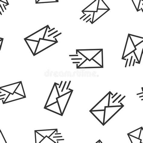 Mail Envelope Icon Seamless Pattern Background Email Message Vector