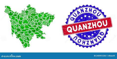 Bicolor Quanzhou Textured Rubber Stamp With Leaf Green Mosaic Of