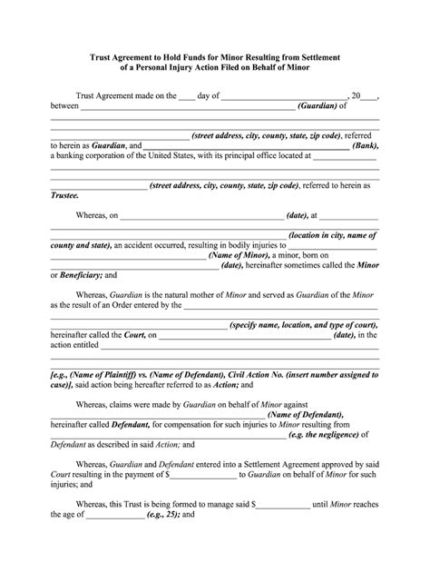 Car Accident Settlement Agreement Template