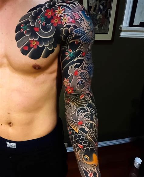 Japanese Ink On Instagram “japanese Tattoo Sleeve By Horisuzu Japanesei In 2020 Japanese