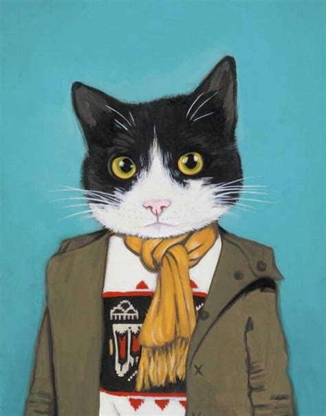 Cats In Clothes Cat Painting Cats Illustration Cat Portraits