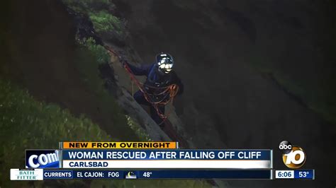 Woman Rescued After Falling Off Cliff In Carlsbad