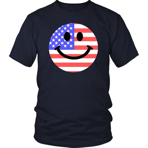 American Flag Smiley Face Tshirt Smiley Face Tshirt T Shirt