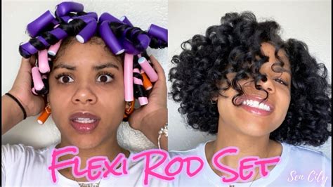 How To Flexi Rod Set On Natural Hair Perfect Results Sencity Youtube