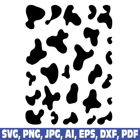 Cow Print Cow Spots Cow Print Pattern Instant Download Svg Png Eps Dxf  Digital Download