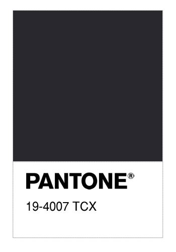 Colore PANTONE 19 4007 TCX Anthracite Numerosamente It