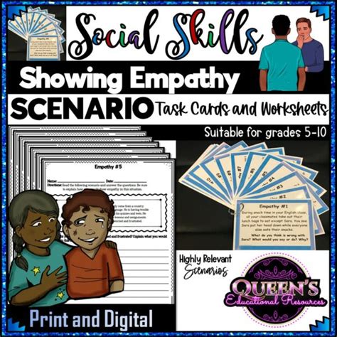Empathy Scenario Task Cards And Worksheets Made By Teachers