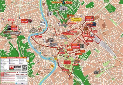 Rome Hop On Hop Off Bus Route Map Rome Hop On Hop Off Bus Tour Map