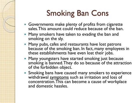 ⛔ Disadvantages Of Banning Smoking In Public Places Should Smoking Be