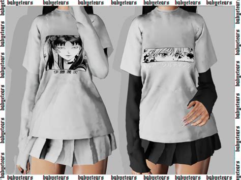 Tshirtskirt Anime The Sims 4 Download Simsdomination The Sims 4 Pc