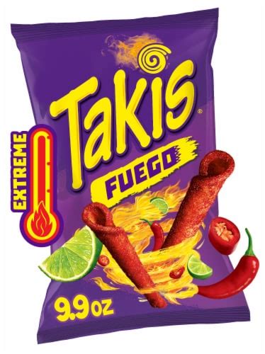 Takis Fuego Hot Chili Pepper Lime Rolled Tortilla Chips Oz