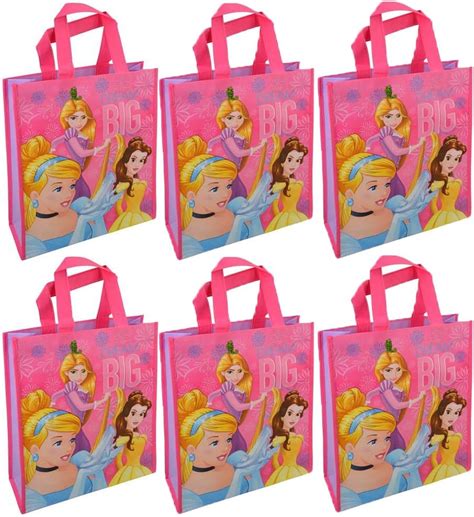 Disney 6 Pack Princess Reusable 12 Inch Tote Bagsparty
