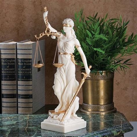 Themis Blind Justice Bonded Marble Statue Lady Justice