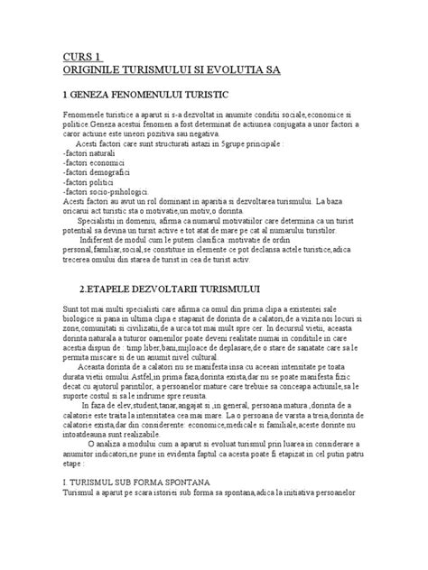 Evaluarea Si Valorificarea Potentialului Turistic Pdf