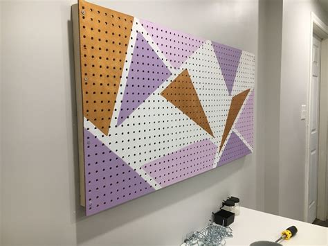Painted Pegboard Organizer I Made For My Apartment Painted Pegboard
