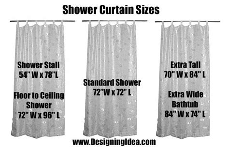 Shower Curtain Sizes Most Por Measuring Tips Designing Idea