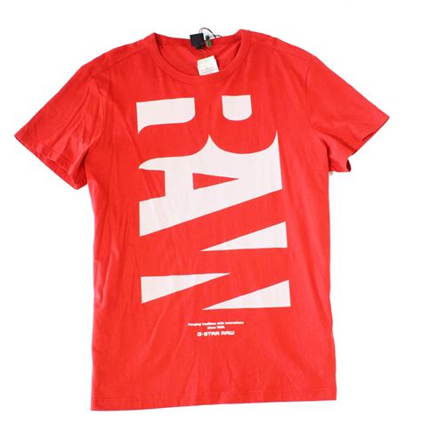 G Star Raw T Shirts Mens T Shirt Crewneck Graphic Short Sleeve 2xl