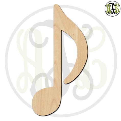 Musical Note - 300146- Music Cutout, unfinished, wood cutout, wood ...