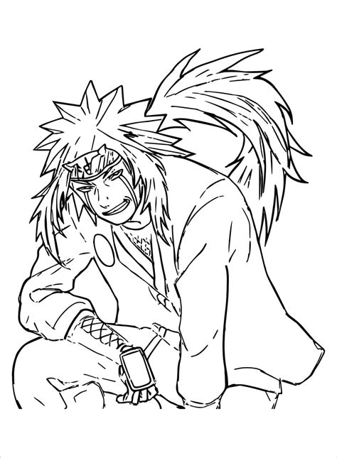 Cool Jiraiya Coloring Page Download Print Or Color Online For Free