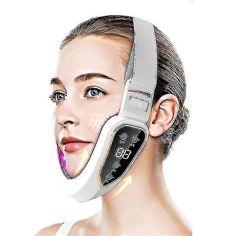 facial lifting device led photon therapy facial vibration massager double chin v shaped cheek
