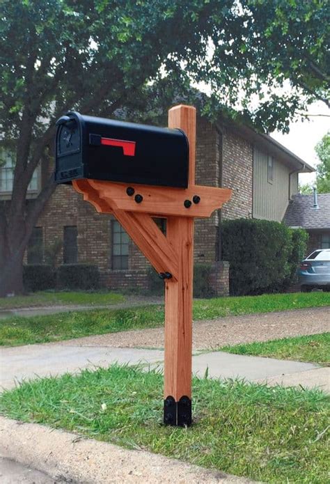 Updated photos from 2/2018, closer view view from underneath my neighbor's mailbox and ours were in just terrible condition. DIY mailbox post designs and ideas - THE HOMESTUD
