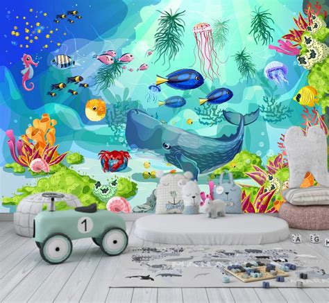 Papel De Parede Infantil Fundo Do Mar