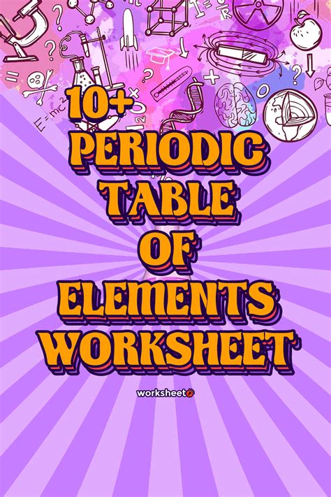 20 Periodic Table Of Elements Worksheets Worksheet Fr