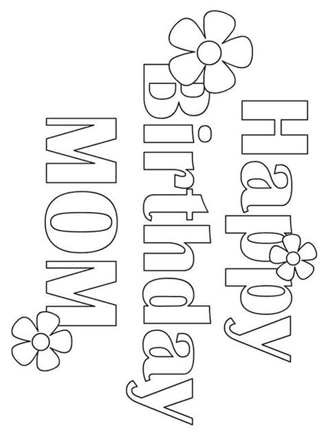 The diagram features a mother looking tenderly at her two young children. Happy Birthday Mom coloring pages. Free Printable Happy ...