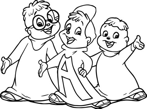 How To Draw The Chipmunks Coloring Page | Wecoloringpage.com
