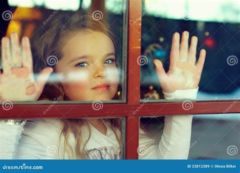 Beautiful Girl Looking Out The Window Royalty Free Stock Images Image