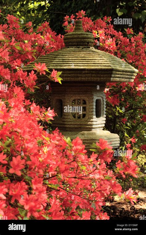 Japanese Stone Lantern Stock Photo Alamy