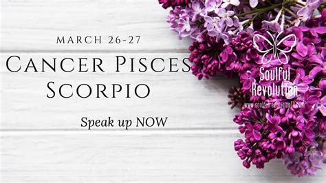 Truly the stuff of romance novels. CANCER PISCES SCORPIO The time is now…go for it WATER Sign ...