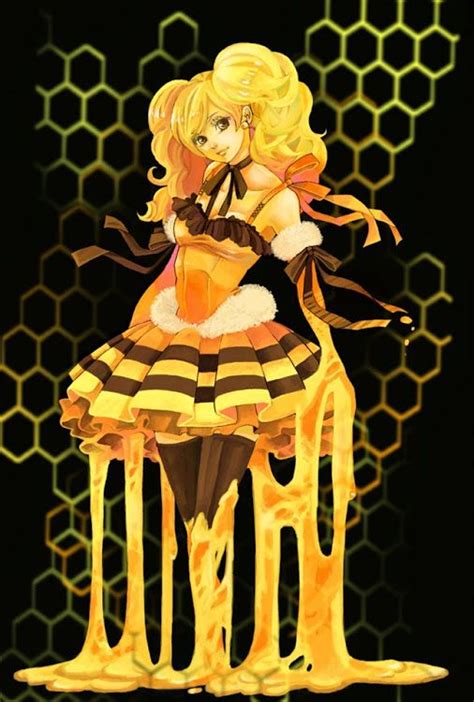 An Anime Girl In Yellow And Black Dress