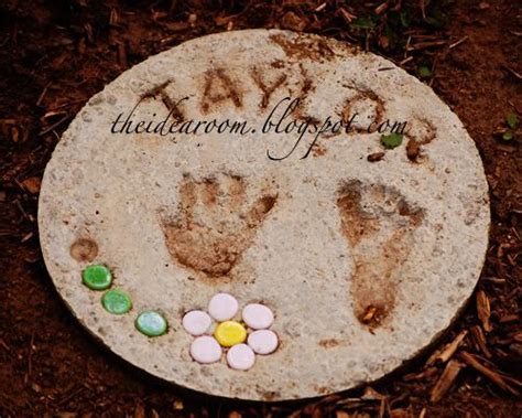 Or, imagine yourself far in the future, sitting in your peaceful old garden and looking at the stones with footprints and handprints of your children when. Garden Stepping Stones For Mother's Day - The Idea Room