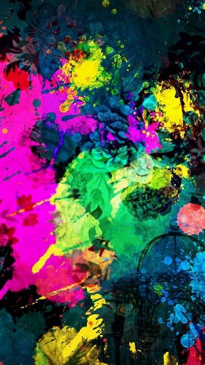 Paint Splatter Iphone Colorful Wallpapers Abstract Painting