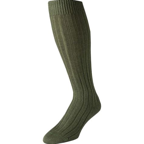 Green Merino Long Country Sock Mens Country Clothing Cordings