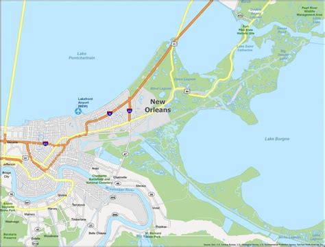 Map Of New Orleans Louisiana Gis Geography