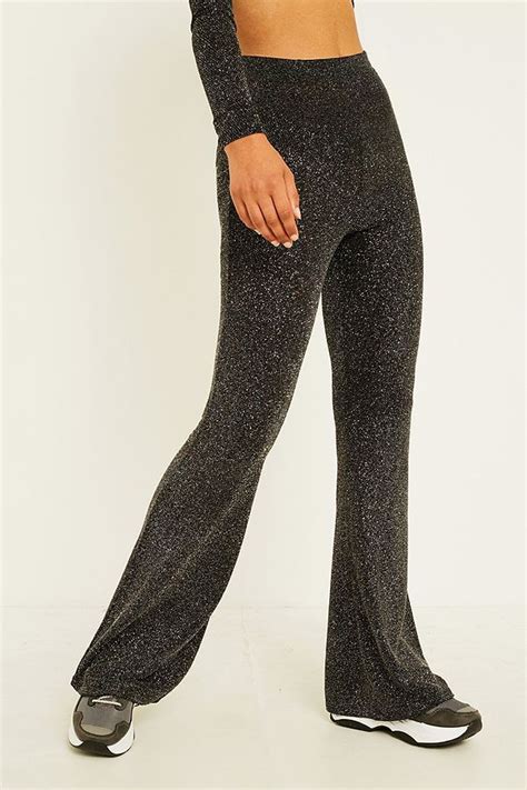 Uo High Rise Glitter Flare Trousers Clothes Flare Trousers Flares