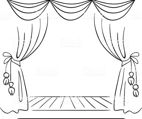 Theater Stage Vector Sketch Vector Sketch Theatre Stage Theatre Drawing