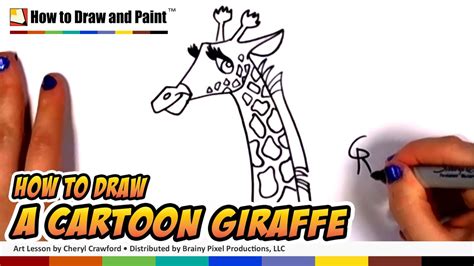 How To Draw A Cartoon Giraffe Step By Step Art For Kids How To Draw