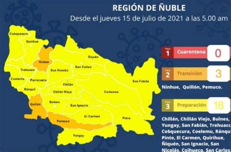 Ñuble Tendrá 18 Comunas En Preparación Y Tres En Transición A Partir Del Jueves La Discusión