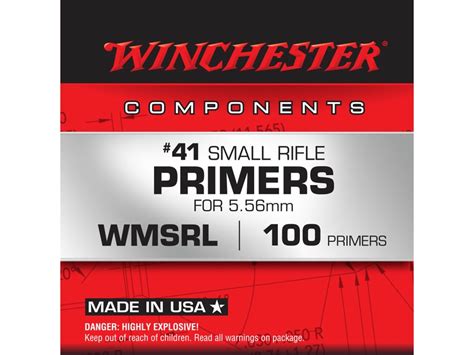 Winchester Small Rifle 556mm Nato Spec Military Primers 41 Box Of