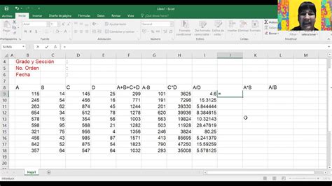 MatemÁtica En Excel Youtube