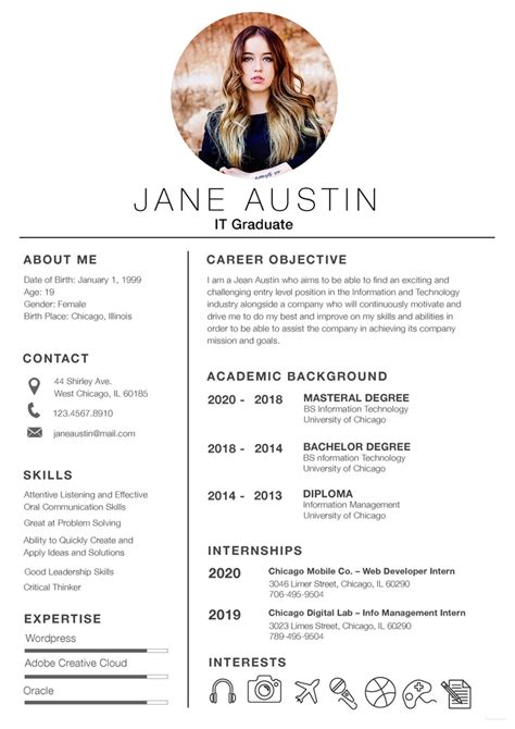 Free Basic Fresher Resume Cv Template In Photoshop Psd And Microsoft