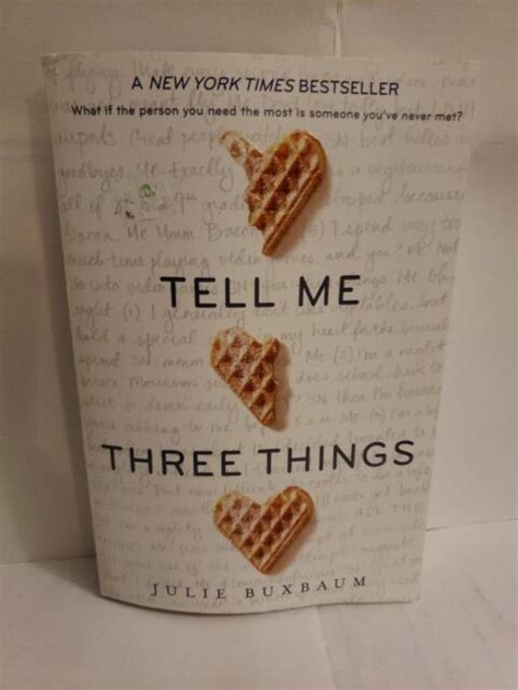 Tell Me Three Things By Julie Buxbaum 2017 Paperback Ebay